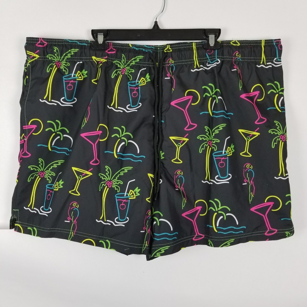 George men's printed swim trunk 3 pocket shorts